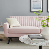 Engage Channel Tufted Performance Velvet Sofa - Mid-Century Modern & Stain-Resistant