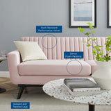 Engage Channel Tufted Performance Velvet Sofa - Mid-Century Modern & Stain-Resistant