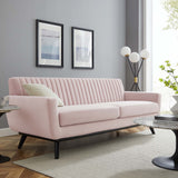 Engage Channel Tufted Performance Velvet Sofa - Mid-Century Modern & Stain-Resistant