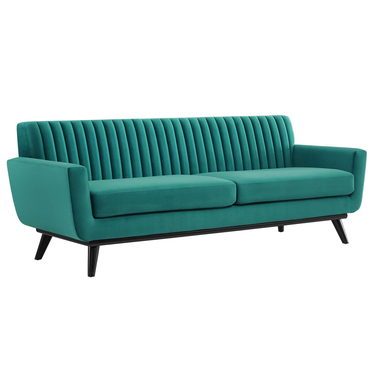 Engage Channel Tufted Performance Velvet Sofa - Mid-Century Modern & Stain-Resistant