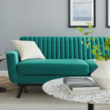 Engage Channel Tufted Performance Velvet Sofa - Mid-Century Modern & Stain-Resistant