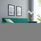 Engage Channel Tufted Performance Velvet Sofa - Mid-Century Modern & Stain-Resistant