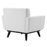 Engage Channel Tufted Fabric Armchair - Mid-Century Modern & Luxurious Lounge Seating