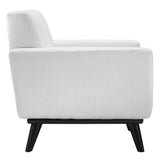 Engage Channel Tufted Fabric Armchair - Mid-Century Modern & Luxurious Lounge Seating