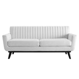 Engage Channel Tufted Fabric Loveseat - Mid-Century Modern & Small Space Seating