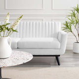 Engage Channel Tufted Fabric Loveseat - Mid-Century Modern & Small Space Seating