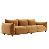 Copious Performance Velvet Sofa - Glam Deco & Overstuffed Comfort