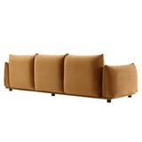 Copious Performance Velvet Sofa - Glam Deco & Overstuffed Comfort