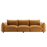 Copious Performance Velvet Sofa - Glam Deco & Overstuffed Comfort
