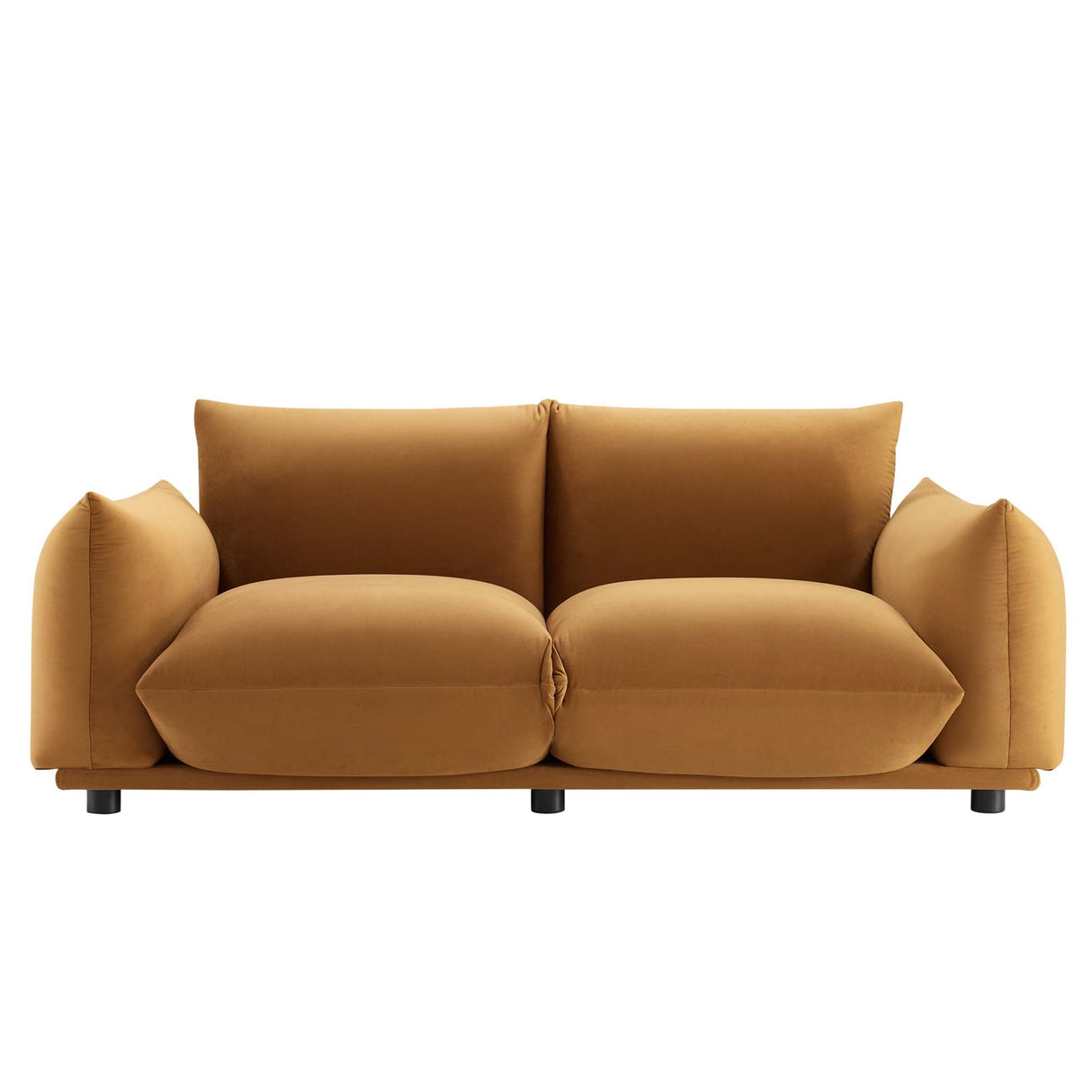 Copious Performance Velvet Loveseat - Modern Glam & Stain-Resistant Overstuffed Comfort