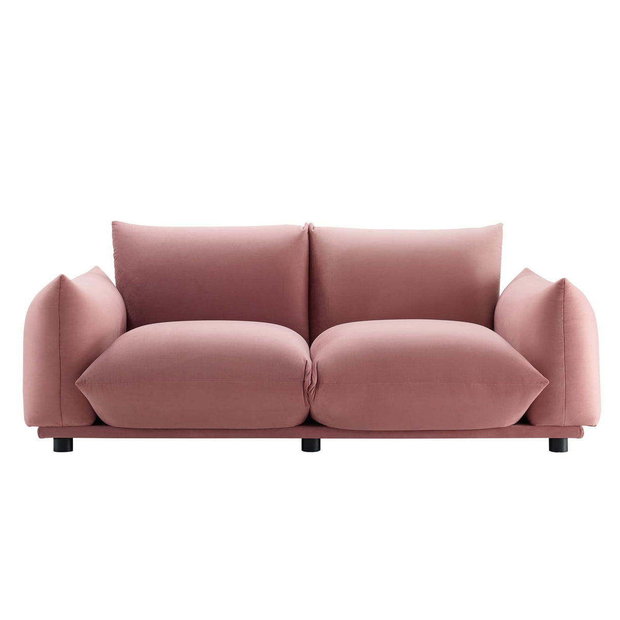 Copious Performance Velvet Loveseat - Modern Glam & Stain-Resistant Overstuffed Comfort