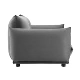 Copious Performance Velvet Loveseat - Modern Glam & Stain-Resistant Overstuffed Comfort