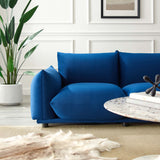 Copious Performance Velvet Loveseat - Modern Glam & Stain-Resistant Overstuffed Comfort