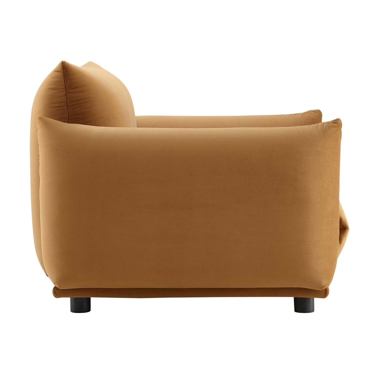 Copious Overstuffed Performance Velvet Armchair - Retro Glam & Stain-Resistant