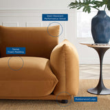 Copious Overstuffed Performance Velvet Armchair - Retro Glam & Stain-Resistant