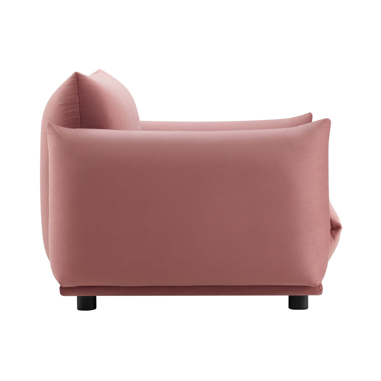 Copious Overstuffed Performance Velvet Armchair - Retro Glam & Stain-Resistant