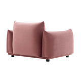 Copious Overstuffed Performance Velvet Armchair - Retro Glam & Stain-Resistant