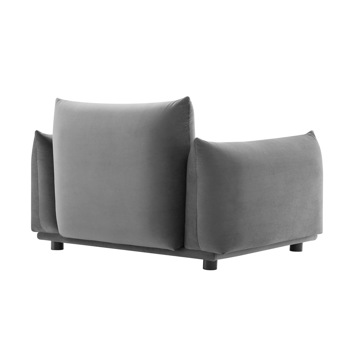 Copious Overstuffed Performance Velvet Armchair - Retro Glam & Stain-Resistant