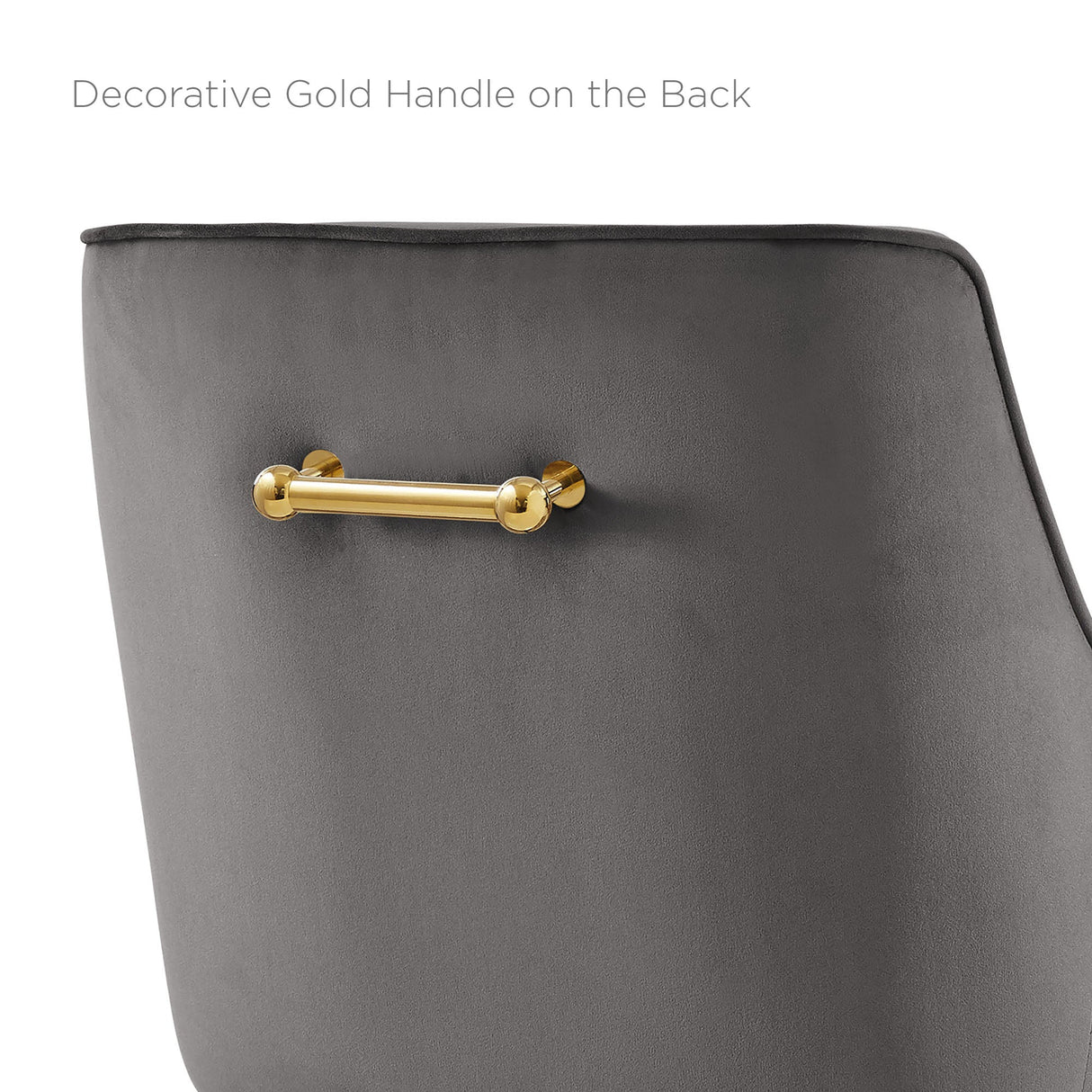 Discern Performance Velvet Bar Stool - Mid-Century Modern & Brushed Gold Accents