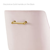 Discern Performance Velvet Bar Stool - Mid-Century Modern & Brushed Gold Accents