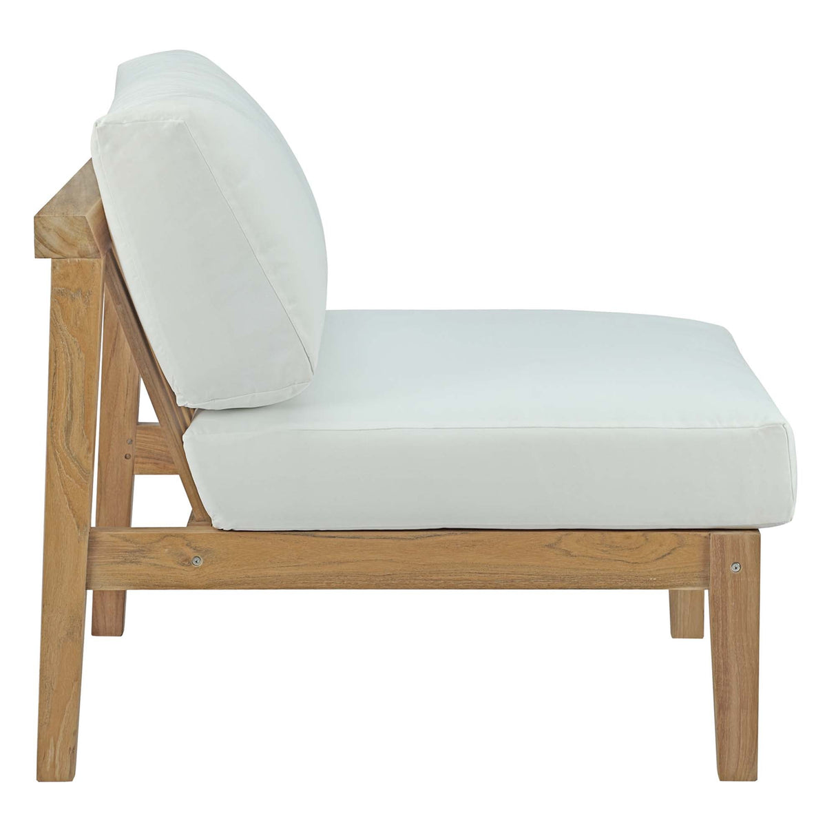 Bayport 5-Piece Outdoor Patio Teak Set - Modern Coastal & Weather-Resistant Solid Wood