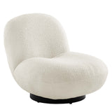 Kindred Boucle Upholstered Swivel Chair - Mid-Century Modern & 360-Degree Function