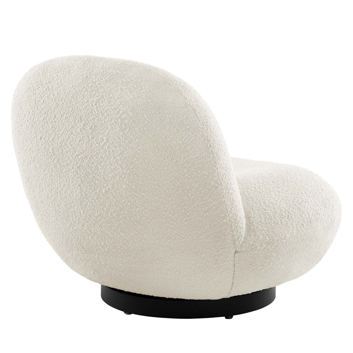 Kindred Boucle Upholstered Swivel Chair - Mid-Century Modern & 360-Degree Function