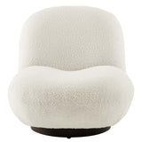 Kindred Boucle Upholstered Swivel Chair - Mid-Century Modern & 360-Degree Function