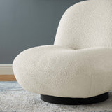 Kindred Boucle Upholstered Swivel Chair - Mid-Century Modern & 360-Degree Function