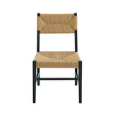 Bodie Wood Dining Chair - Coastal Modern & Woven Paper Rope Seat