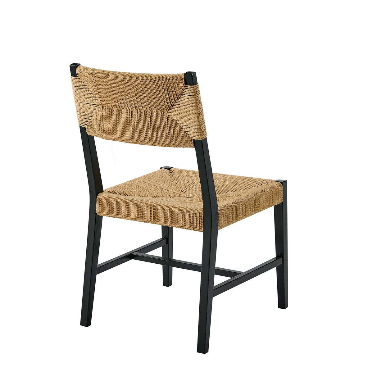 Bodie Wood Dining Chair - Coastal Modern & Woven Paper Rope Seat