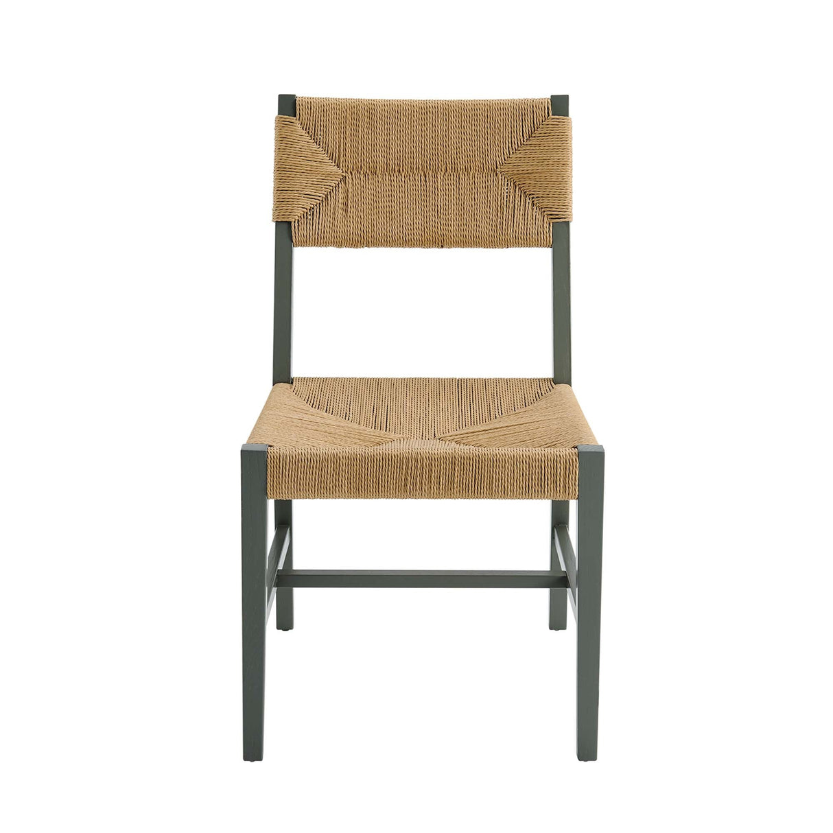 Bodie Wood Dining Chair - Coastal Modern & Woven Paper Rope Seat