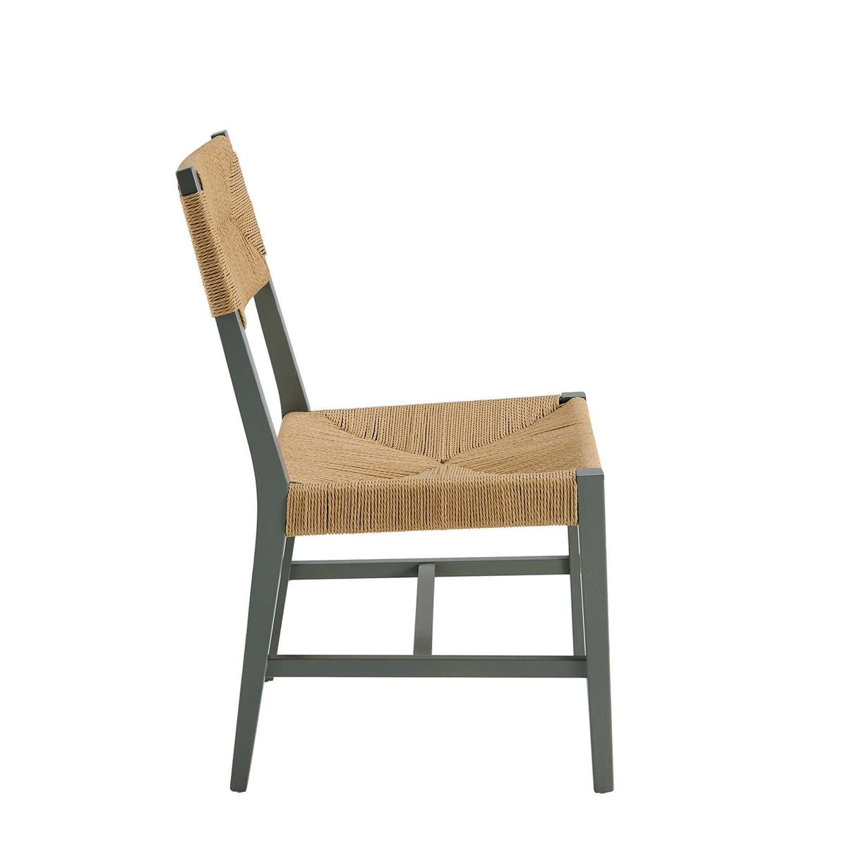 Bodie Wood Dining Chair - Coastal Modern & Woven Paper Rope Seat