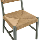 Bodie Wood Dining Chair - Coastal Modern & Woven Paper Rope Seat