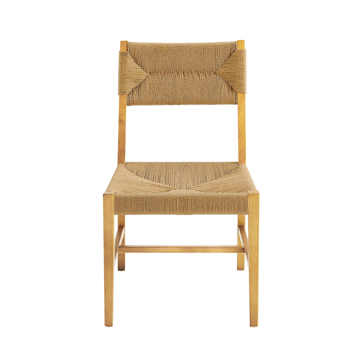 Bodie Wood Dining Chair - Coastal Modern & Woven Paper Rope Seat