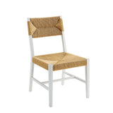 Bodie Wood Dining Chair - Coastal Modern & Woven Paper Rope Seat