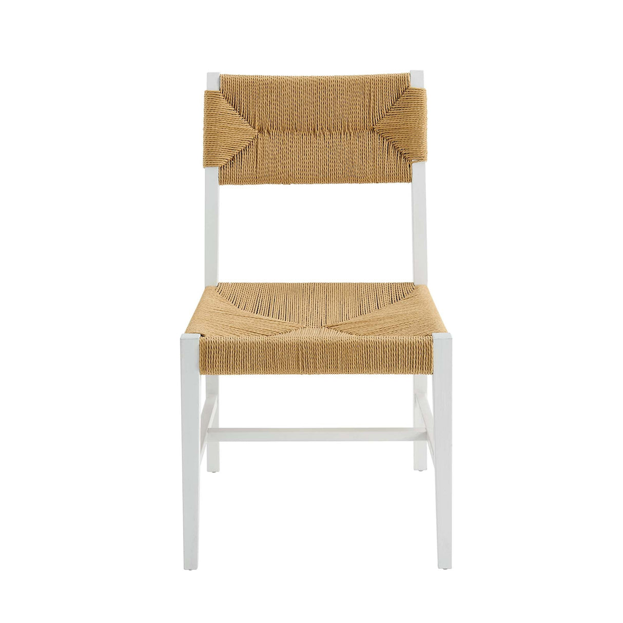 Bodie Wood Dining Chair - Coastal Modern & Woven Paper Rope Seat
