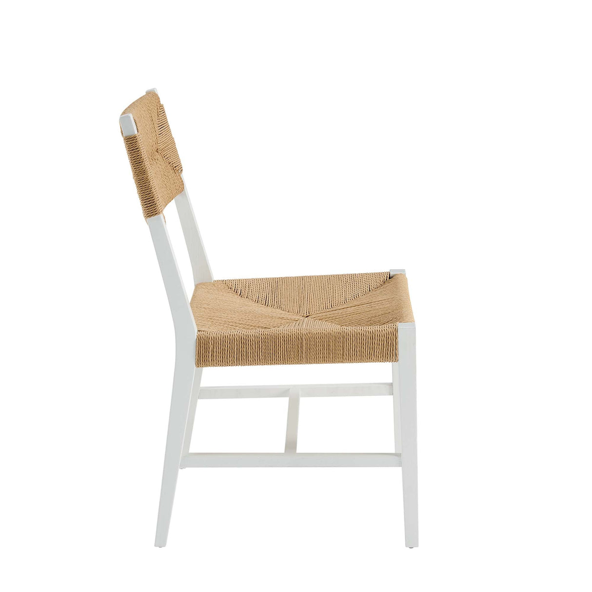 Bodie Wood Dining Chair - Coastal Modern & Woven Paper Rope Seat