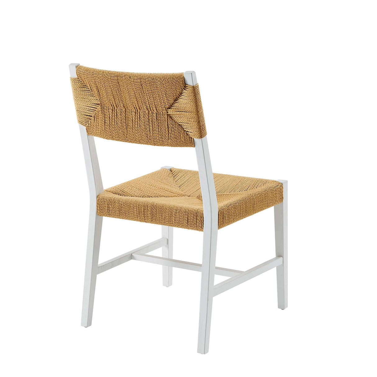 Bodie Wood Dining Chair - Coastal Modern & Woven Paper Rope Seat