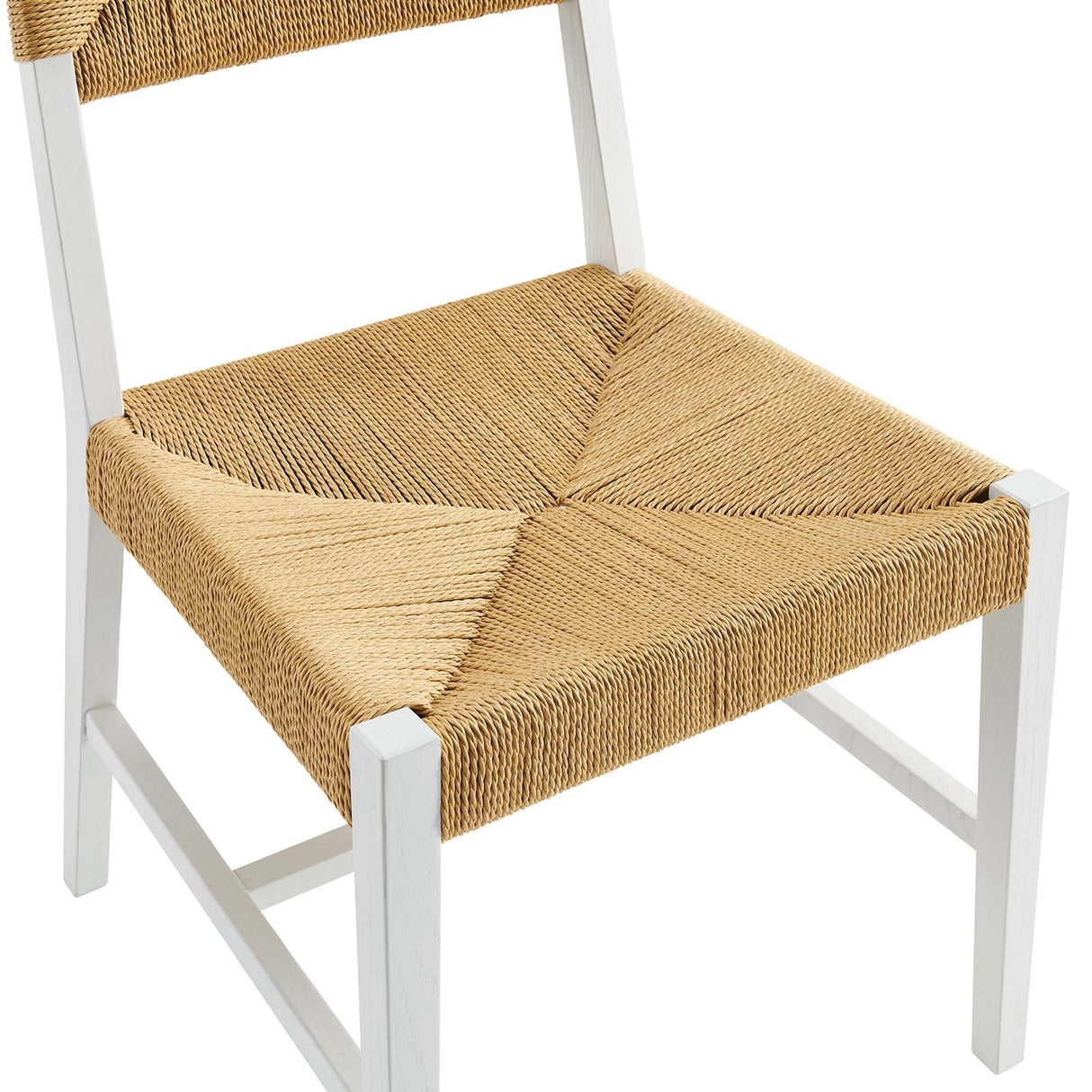 Bodie Wood Dining Chair - Coastal Modern & Woven Paper Rope Seat