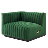 Conjure Channel Tufted Performance Velvet Left-Arm Chair - Modern Glam & Stain-Resistant