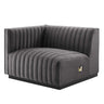 Conjure Channel Tufted Performance Velvet Left-Arm Chair – view 14