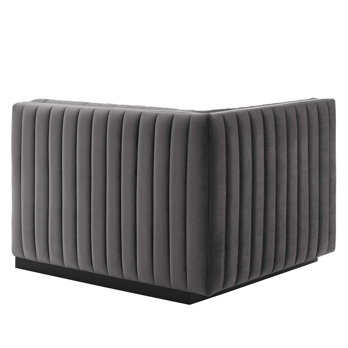 Conjure Channel Tufted Performance Velvet Left-Arm Chair - Modern Glam & Stain-Resistant