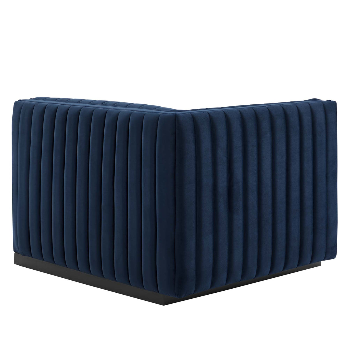 Conjure Channel Tufted Performance Velvet Left-Arm Chair - Modern Glam & Stain-Resistant