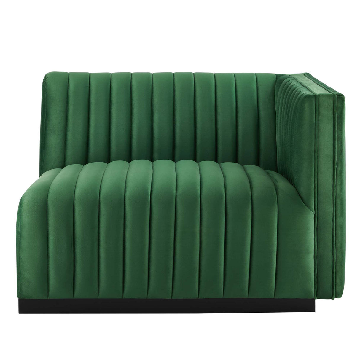 Conjure Channel Tufted Performance Velvet Right-Arm Chair - Modern Glam & Stain-Resistant