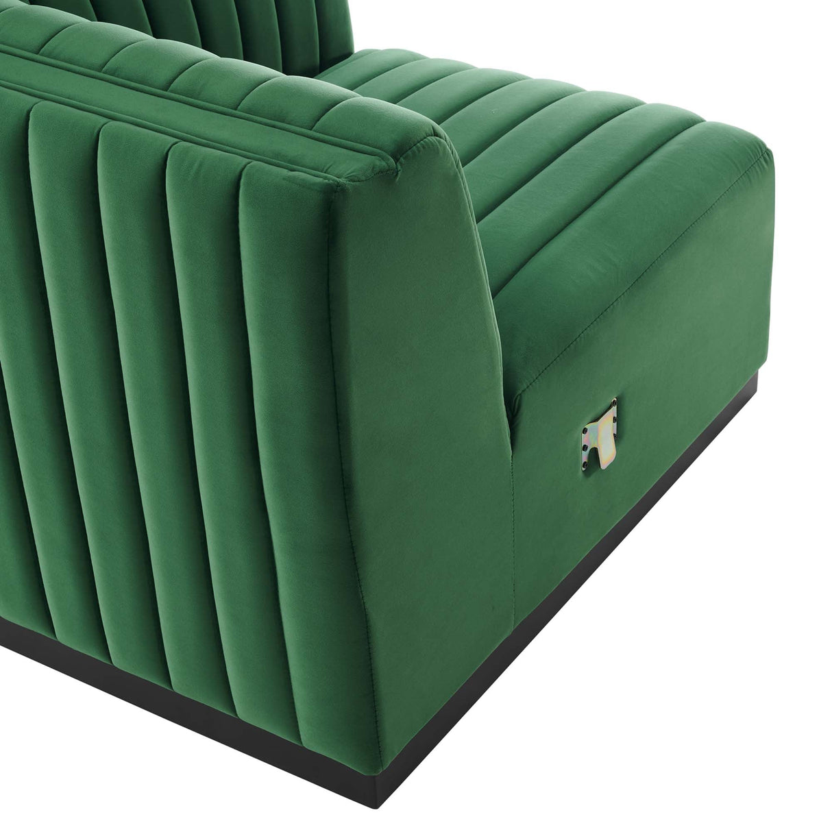 Conjure Channel Tufted Performance Velvet Right-Arm Chair - Modern Glam & Stain-Resistant
