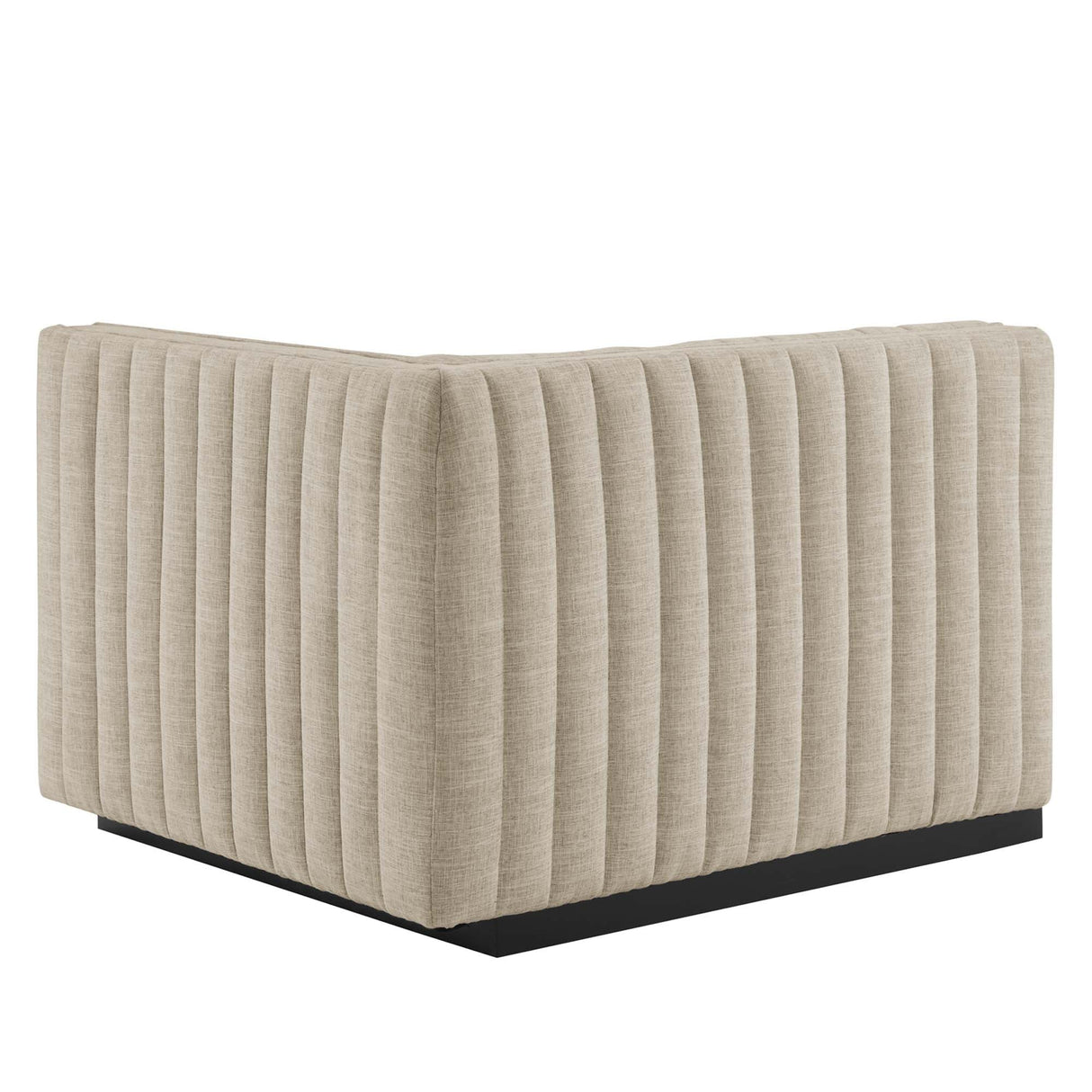 Conjure Channel Tufted Upholstered Fabric Right-Arm Chair - Modern Glam & Modular Sectional Seating