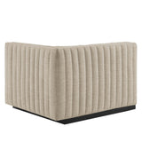 Conjure Channel Tufted Upholstered Fabric Right-Arm Chair - Modern Glam & Modular Sectional Seating