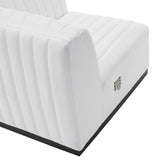 Conjure Channel Tufted Upholstered Fabric Right-Arm Chair - Modern Glam & Modular Sectional Seating