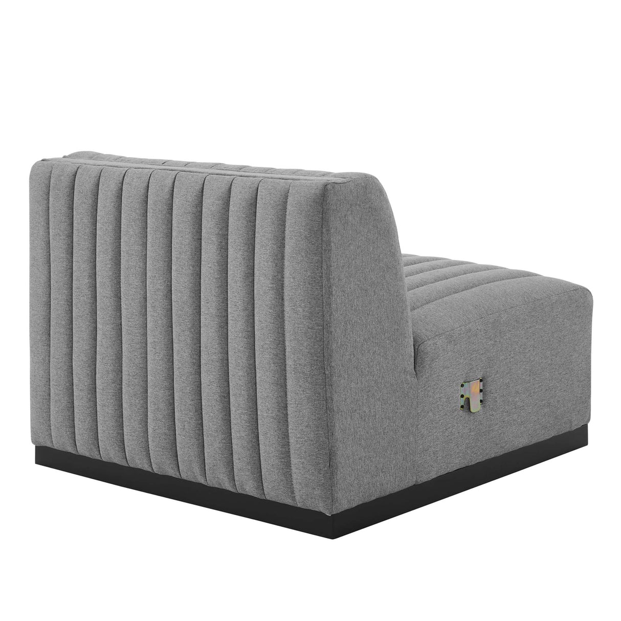 Conjure Channel Tufted Upholstered Fabric Armless Chair - Modern Glam & Vertical Tufting